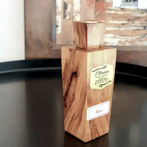 Boselli No. 1 · Rose · Olive Wood Perfume Flacon · Label Detail · made in France | LaPeNu